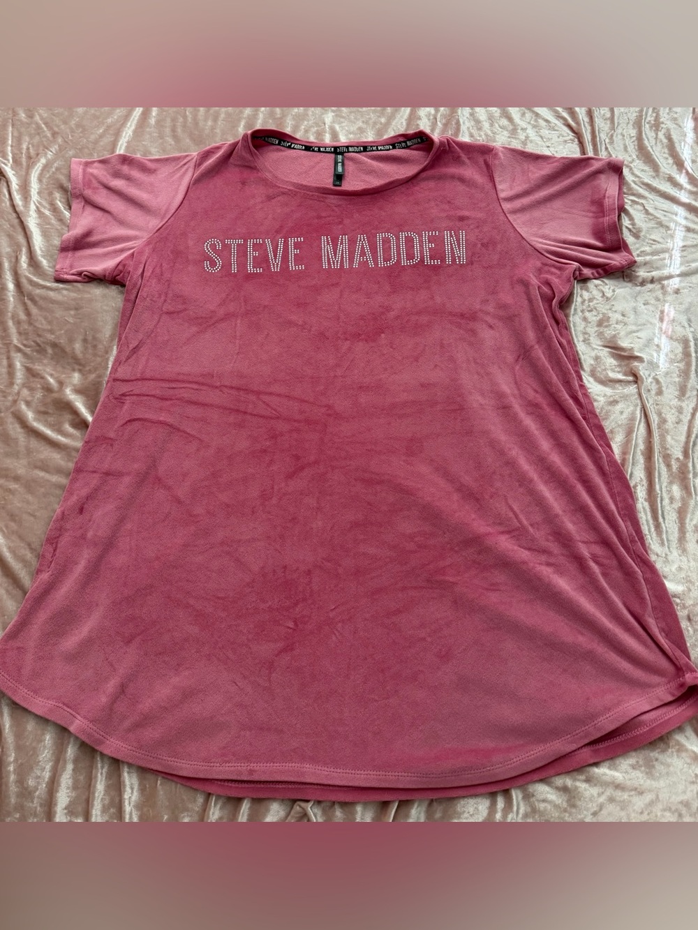 Steve Madden Pink Velour PJ Dress